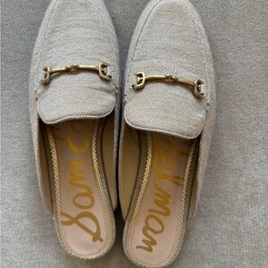 Sam Edelman Tan Loafers with Gold Detail